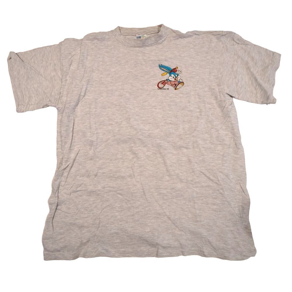 Tiny Toons Vintage 1994 White Tee Shirt large Buster Bunny single stitch